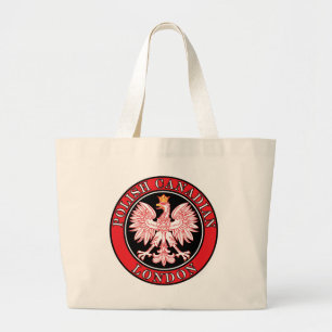 London Polish Canadian Eagle Large Tote Bag