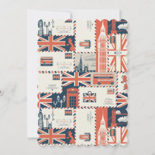 London Post Flat Greeting Card