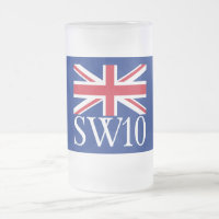 London Postcode SW10 with Union Jack