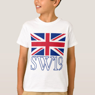 London Postcode SW19 with Union Jack T-Shirt