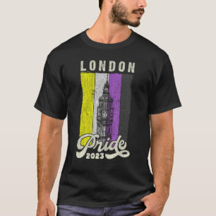 London Pride 2023  Big Ben  Nonbinary Pride Flag T-Shirt