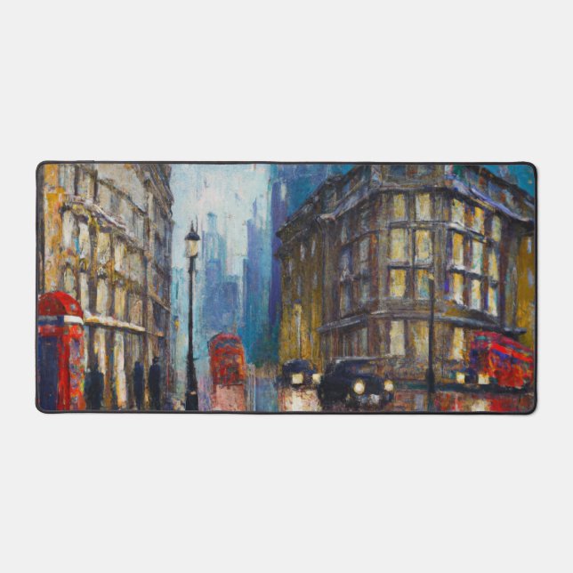 London Rain Desk Mat (Front)