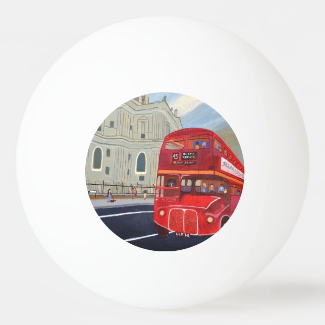 London Red Bus Ping Pong Ball (Front)