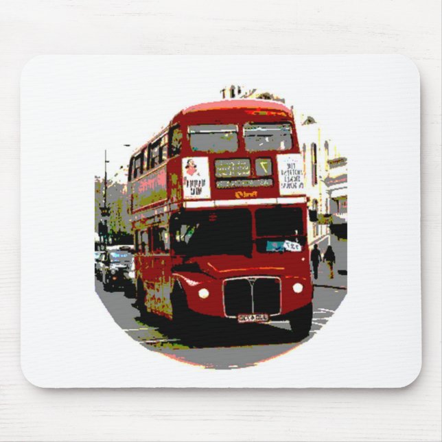 London Red Bus Routemaster Buses Mouse Mat (Front)