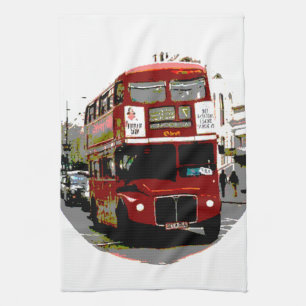 London Red Bus Routemaster Buses Tea Towel