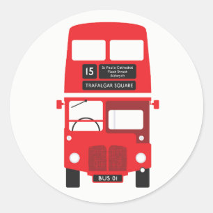 London Red Bus Stickers