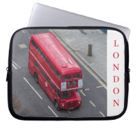 London red bus view laptop case