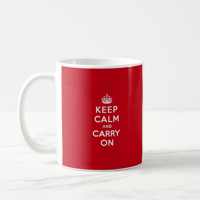 London Red Keep Calm and Carry On Coffee Mug (Left)