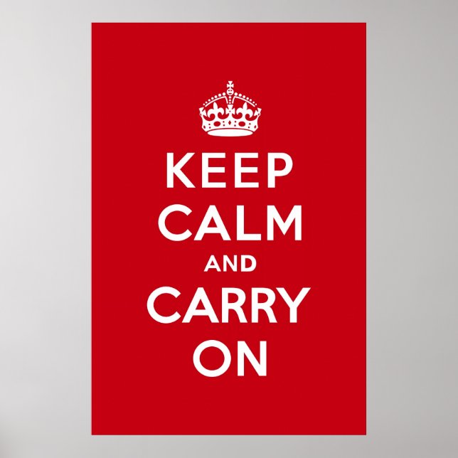 London Red Keep Calm and Carry On Poster (Front)