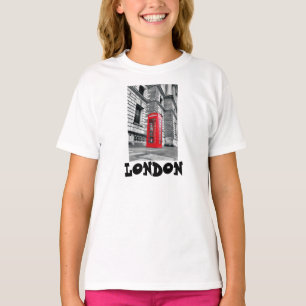 London Red Phone Booth Kids T-Shirt