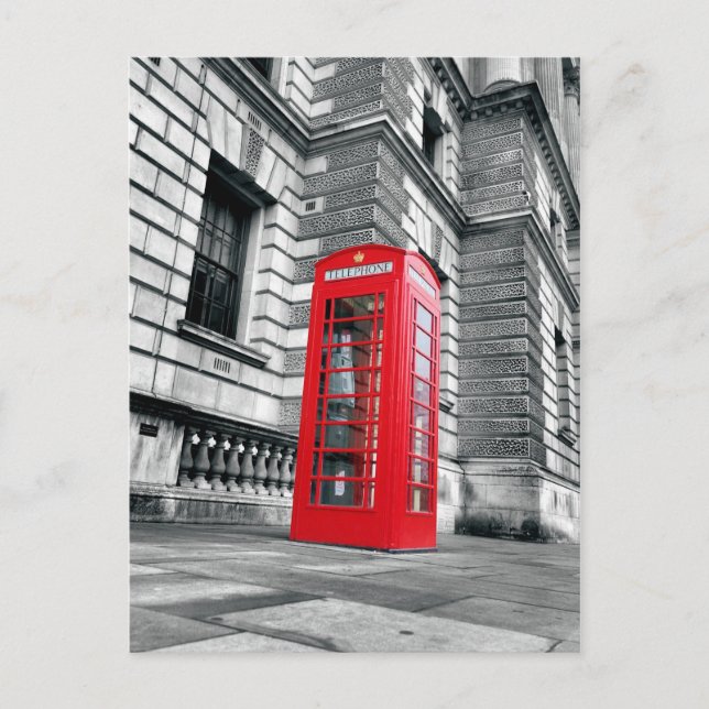 London Red Phone Booth Postcard (Front)