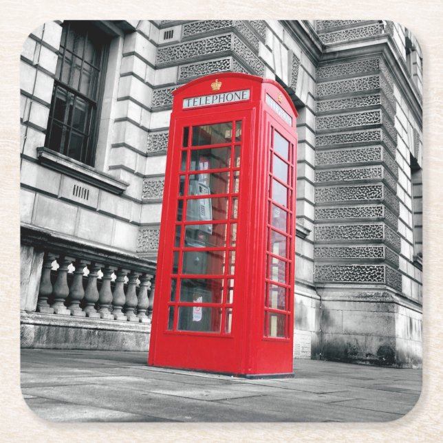 London Red Phone Box Coaster (Front)