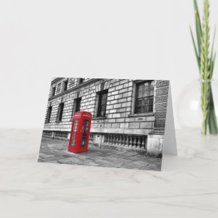 London Red Phone Box Greeting Card
