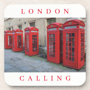 London red phone boxes view coasters