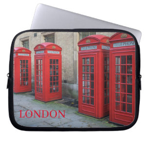 London red phone boxes view laptop case