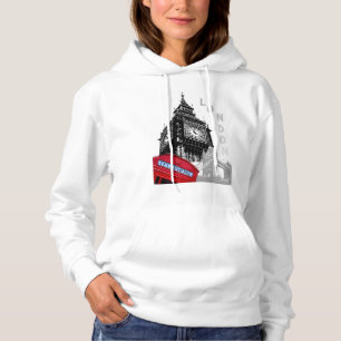 London red telephone big ben pop art hoodie