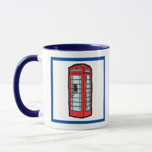 London Red Telephone Booth Iconic British Travel Mug