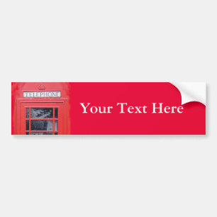 London Red Telephone Box Bumper Sticker