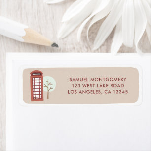 London Red Telephone Box Holiday Return Address