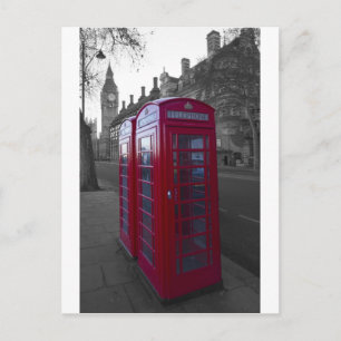 London Red Telephone box Postcard