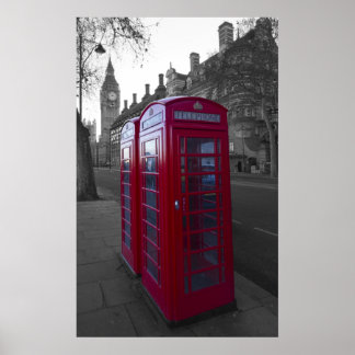 London Red Telephone box Poster