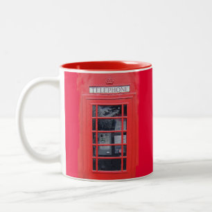 London Red Telephone Box Two-Tone Coffee Mug