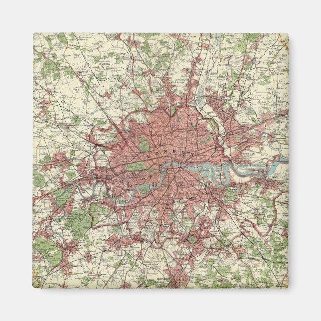 London Region Map Magnet (Front)