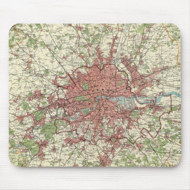 London Region Map Mouse Mat (Front)