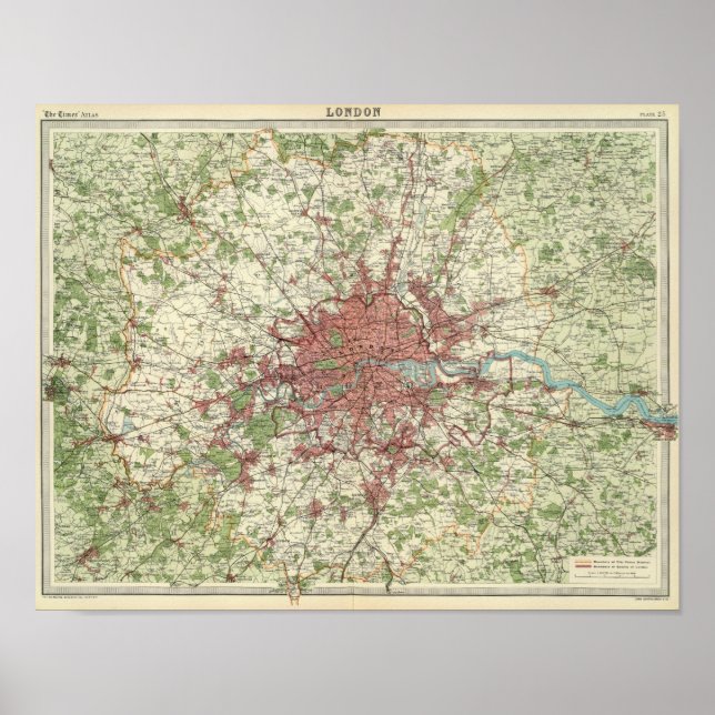 London Region Map Poster (Front)