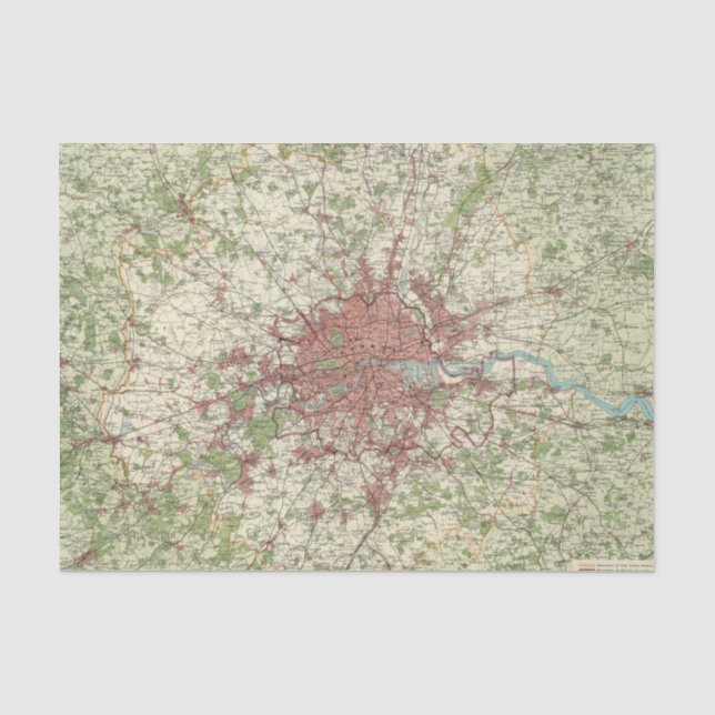 London Region Map Tissue Paper (Front)