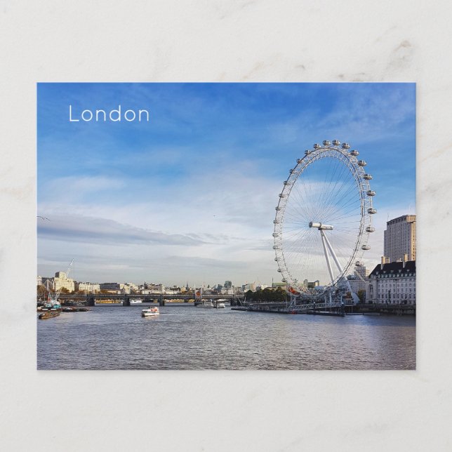 London - River Thames Holiday Postcard (Front)
