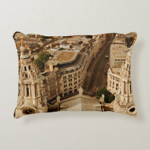 London rooftop view panorama with urban architectu decorative cushion