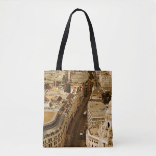 London rooftop view panorama with urban architectu tote bag