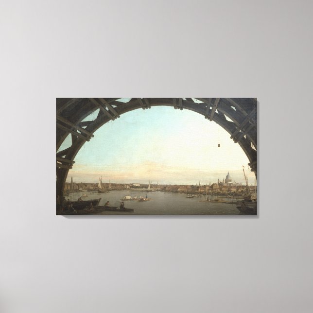 London seen through an arch of Westminster Canvas Print (Front)