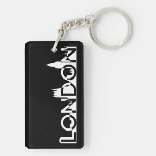 London silhouette key ring