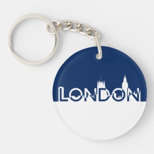 London silhouette key ring