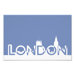 London silhouette photo print