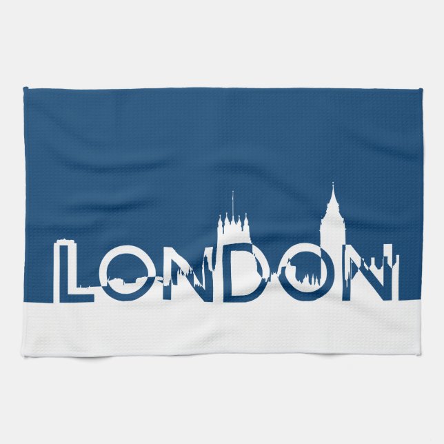 London silhouette tea towel (Horizontal)