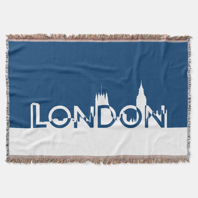 London silhouette throw blanket (Front)