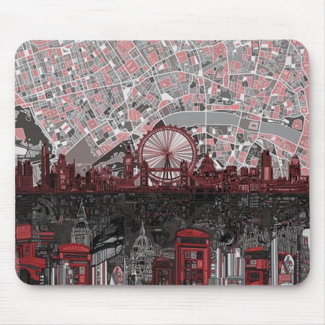 london skyline abstract mouse mat (Front)