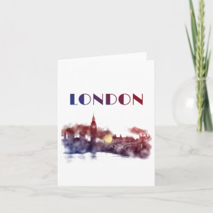 London Skyline Big Ben Travel England Wanderlust Card