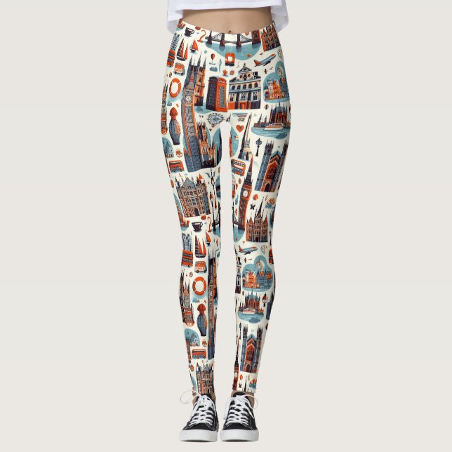 London Skyline Chic Leggings (Front)