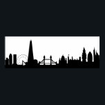 london skyline deco poster<br><div class="desc">london skyline customisable background colour other cities in store, have a look at the skyline line!</div>