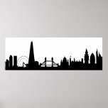 london skyline deco poster<br><div class="desc">london skyline customisable background colour other cities in store,  have a look at the skyline line!</div>