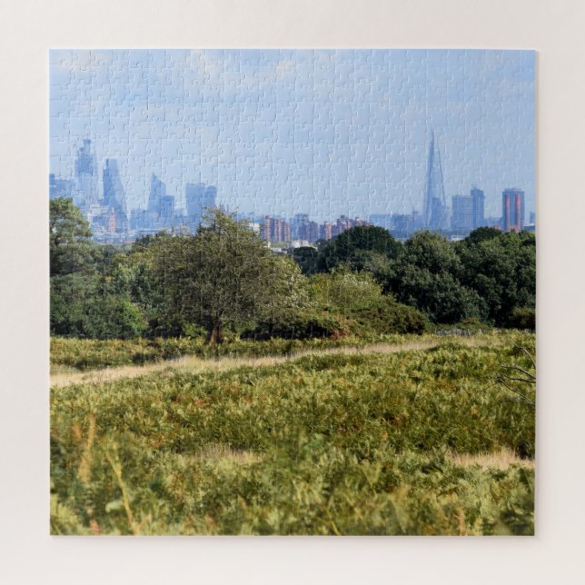 London Skyline from Richmond Park - 20x20 inch Jigsaw Puzzle (Vertical)