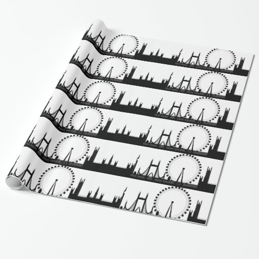 Image of London Skyline Gift Wrap London Wrapping Paper