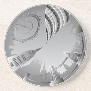 London skyline in a circle coaster