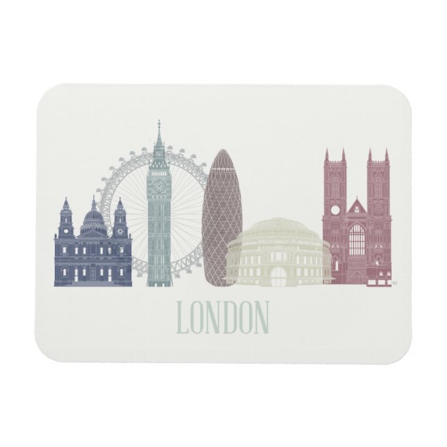 London Skyline Magnet (Horizontal)