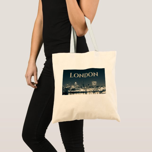London Skyline Panorama Urban Souvenir Gift Tote Bag (Front (Product))