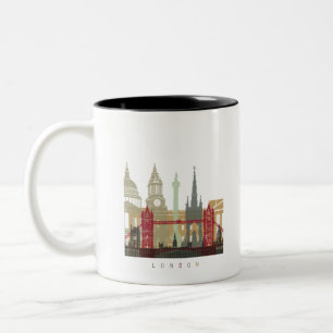 London skyline poster Two-Tone coffee mug